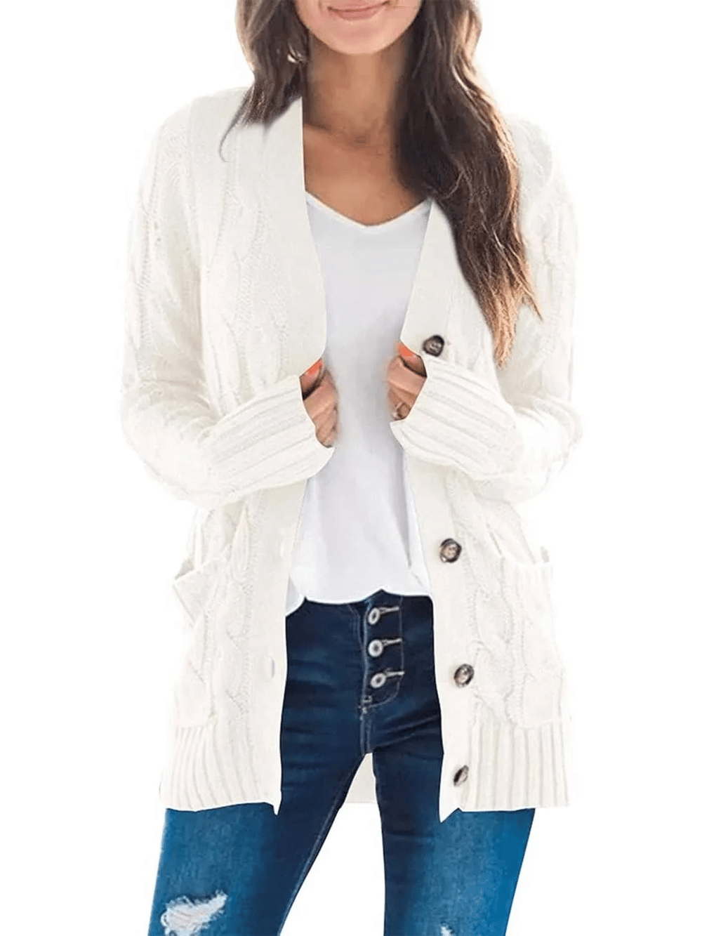 MARZENA | Cardigan confortabil cu tricot