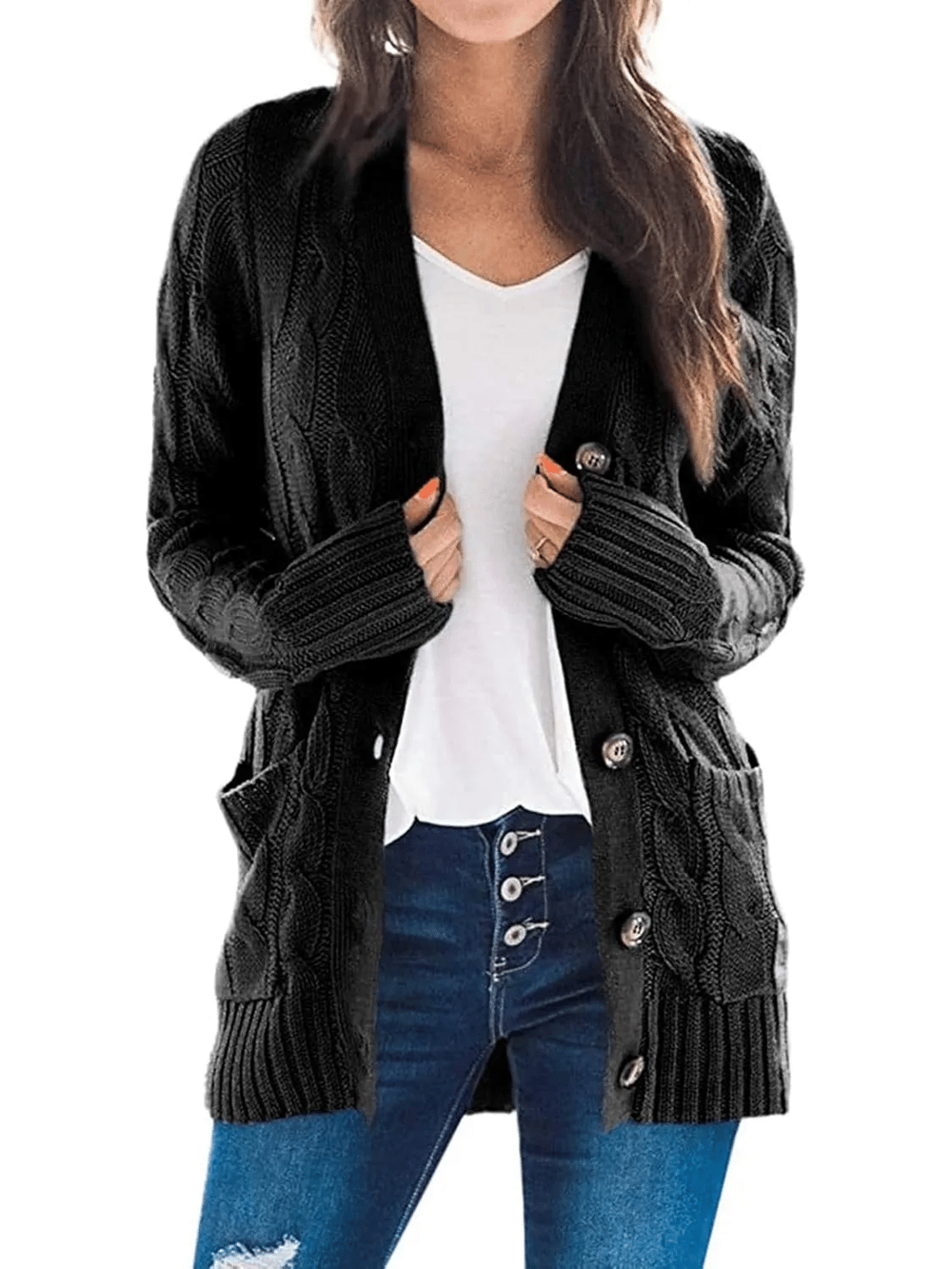 MARZENA | Cardigan confortabil cu tricot