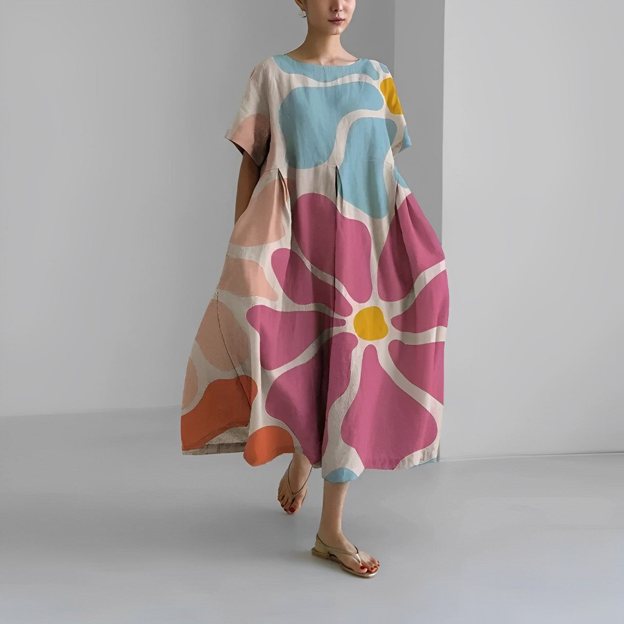 Daisy - Rochie Maxi Largă Retro Big Swing