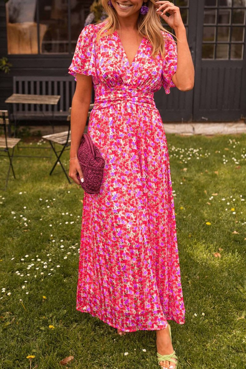 Rochie Maxi Elegantă Alora cu Decolteu în V