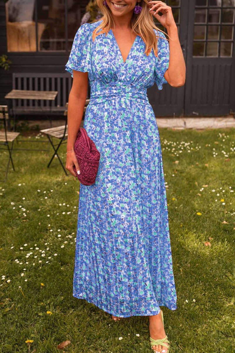 Rochie Maxi Elegantă Alora cu Decolteu în V
