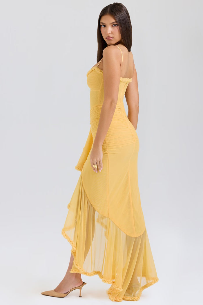 LYDIA – ROCHIE VINTAGE GLAM CU VOLANE