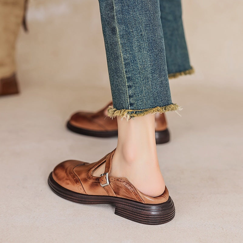 ALINA | Pantofi eleganți Mary Jane din piele