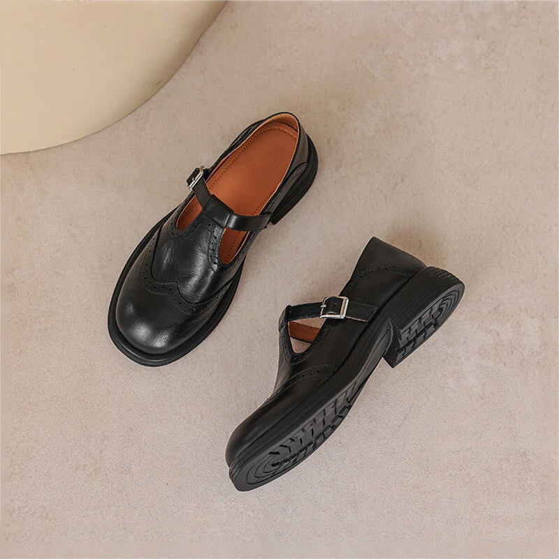ALINA | Pantofi eleganți Mary Jane din piele