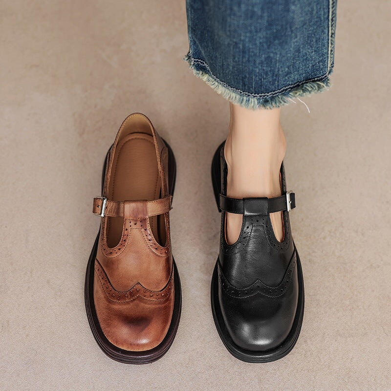 ALINA | Pantofi eleganți Mary Jane din piele