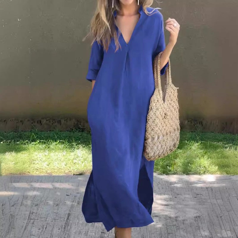 DELILAH – ROCHIE DE SEARĂ ELEGANTĂ CU DECUPAJ ÎN V