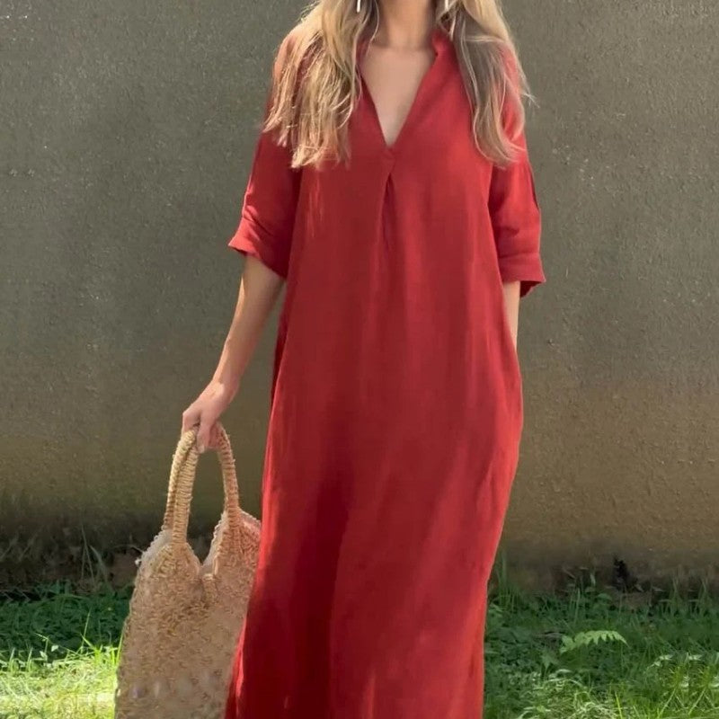 DELILAH – ROCHIE DE SEARĂ ELEGANTĂ CU DECUPAJ ÎN V