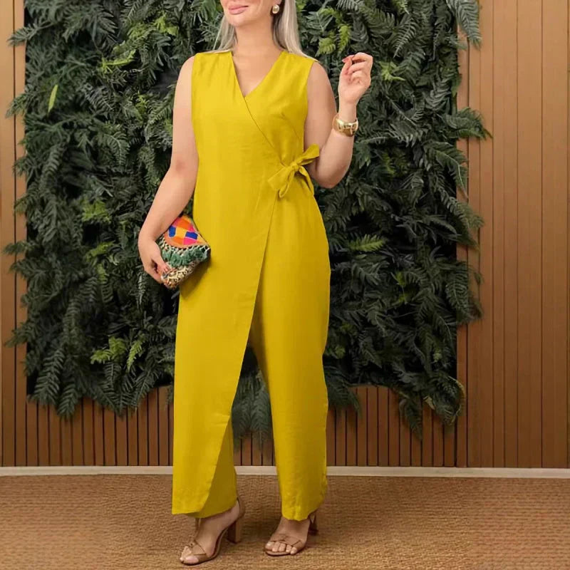 Lilianna | Salopetă Elegantă cu Design înfășurat