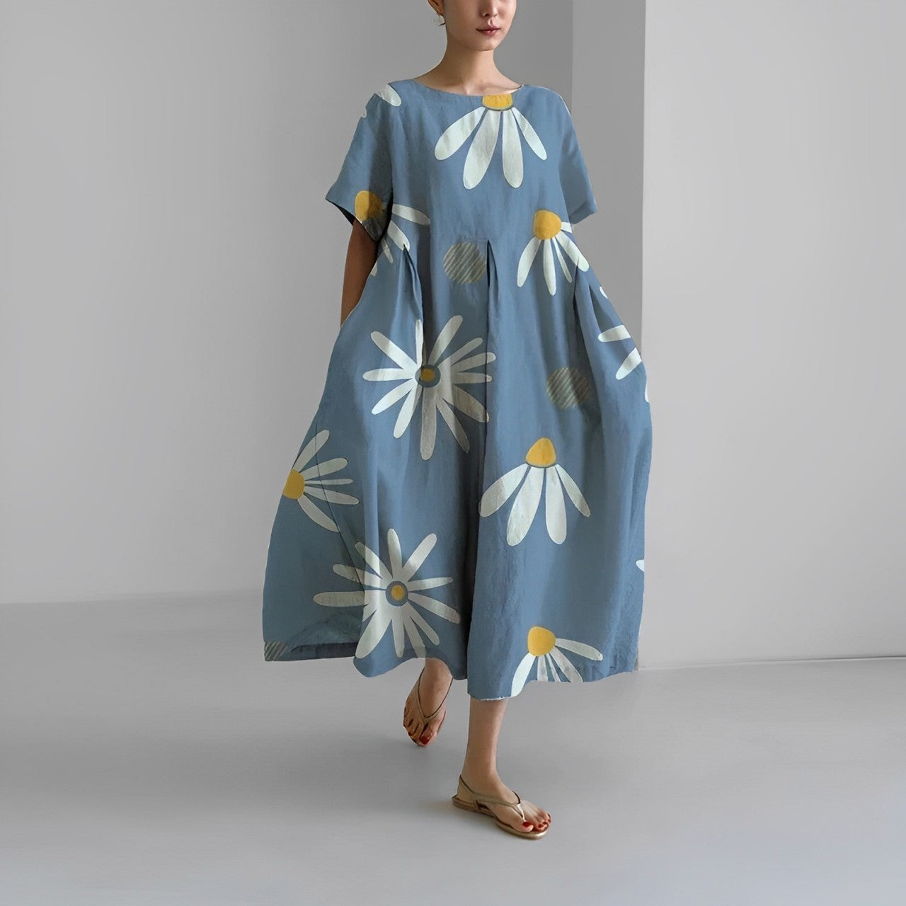 Daisy - Rochie Maxi Largă Retro Big Swing