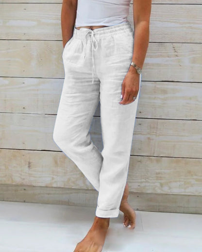 Allison | Pantaloni Tailored din Bumbac-Lână de Lux