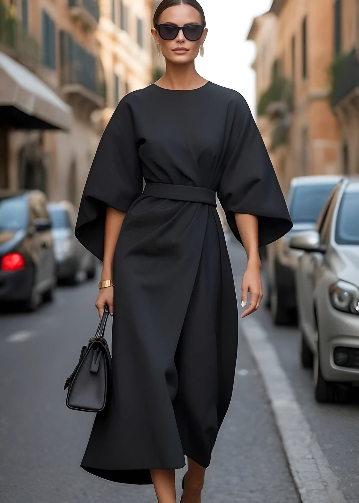 Madison - Rochie Elegantă cu Mâneci