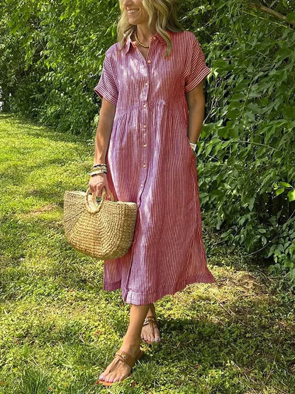 CLAIRE – ROCHIE CAMASĂ CU DUNGI FĂRĂ EFORT