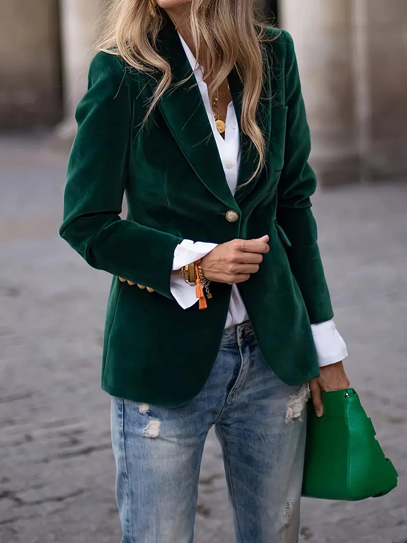 Savannah – Blazer Elegant din Catifea