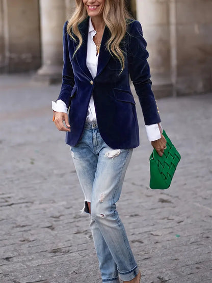 Savannah – Blazer Elegant din Catifea