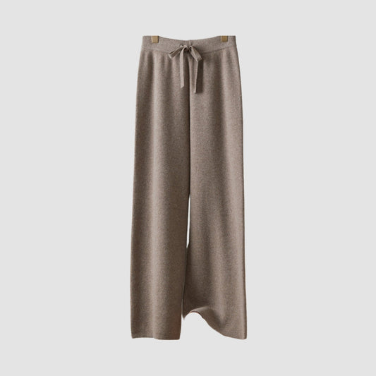 Pantaloni cu Talie Înaltă și Picior Larg