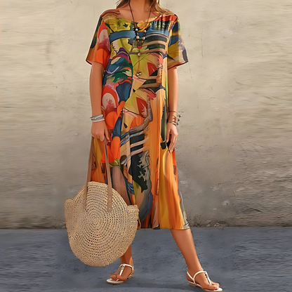Orla – Rochie Florală Confortabilă