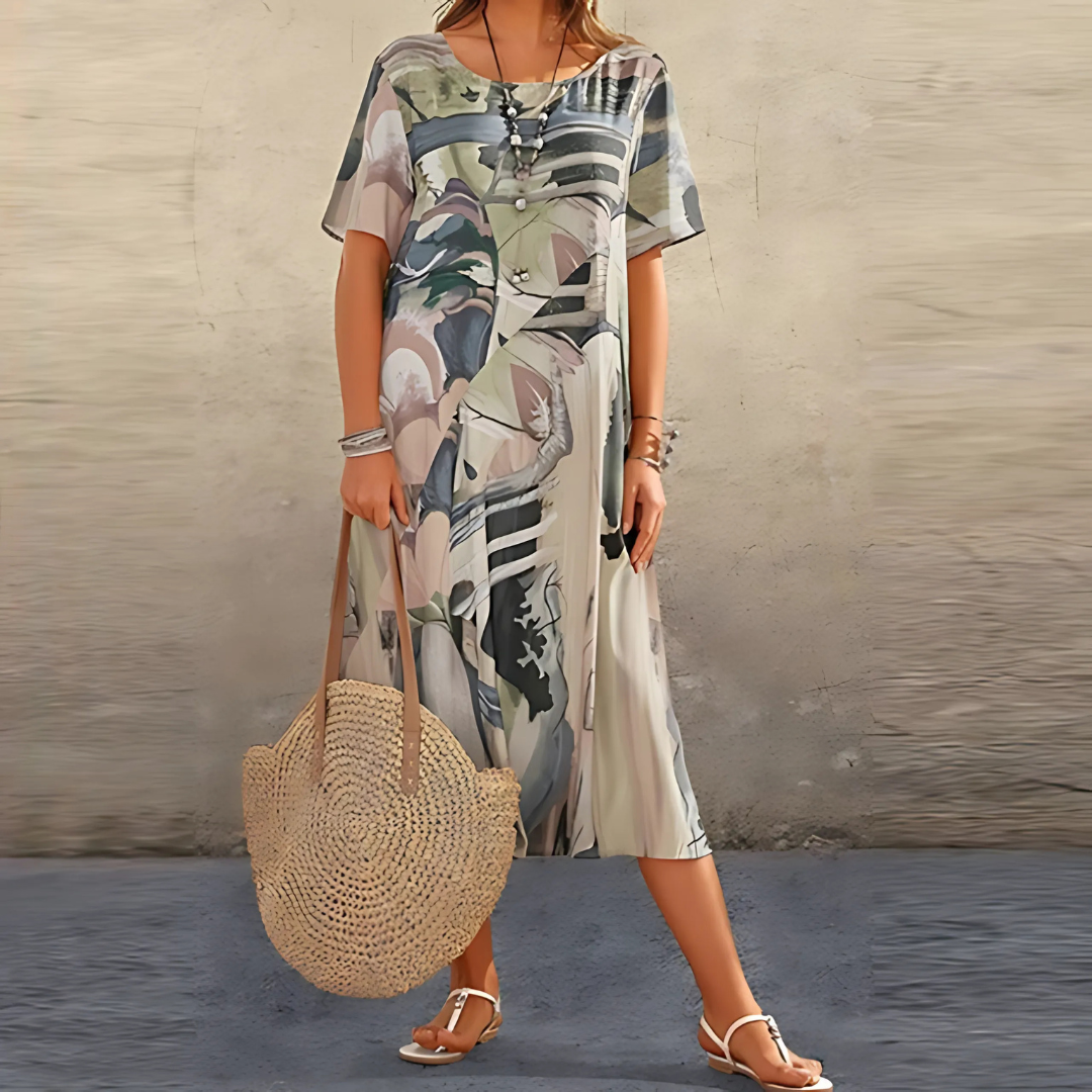 Orla – Rochie Florală Confortabilă