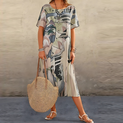 Orla – Rochie Florală Confortabilă