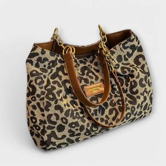 Geantă Canvas Leopard