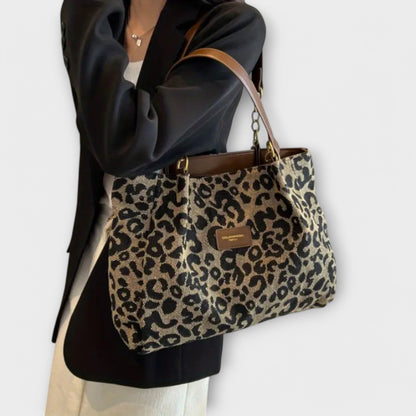 Geantă Canvas Leopard