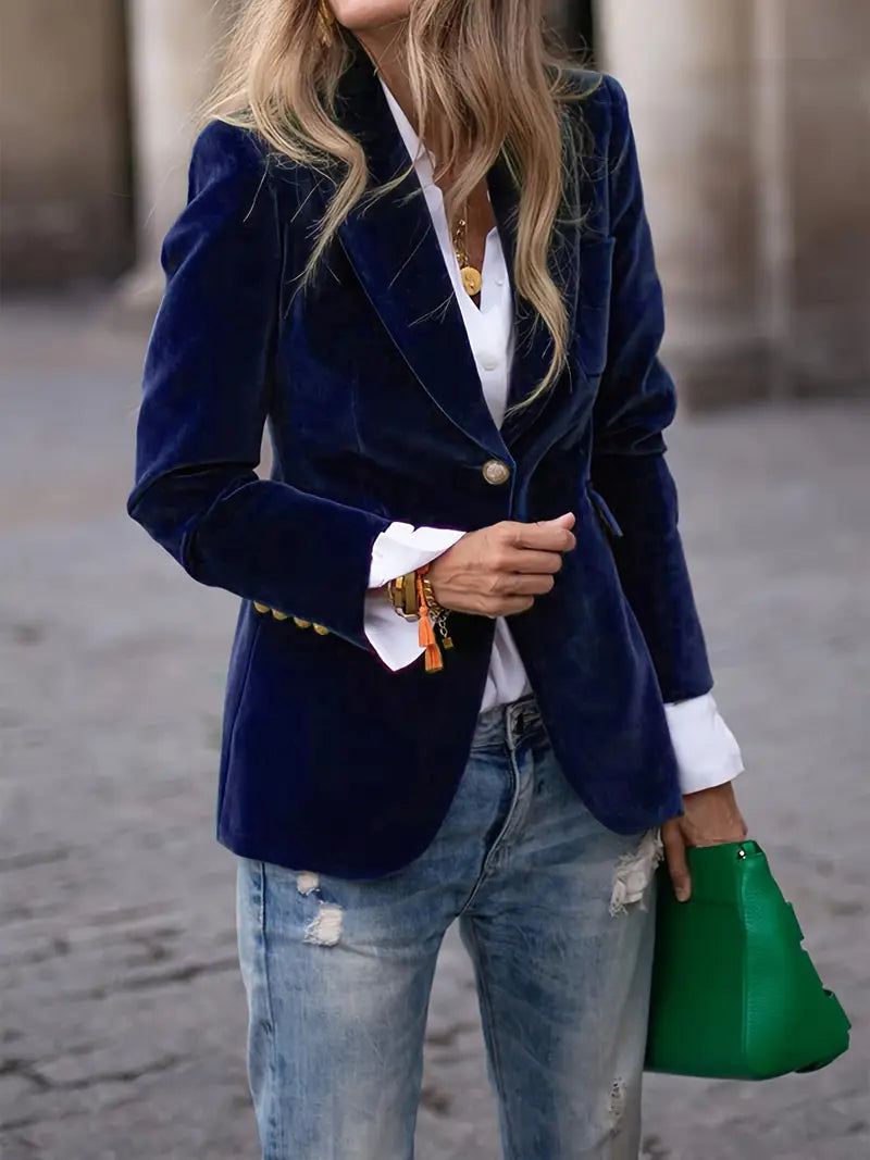 Savannah – Blazer Elegant din Catifea