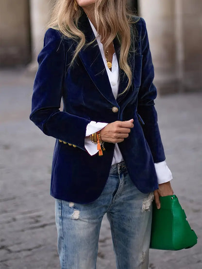 Savannah – Blazer Elegant din Catifea