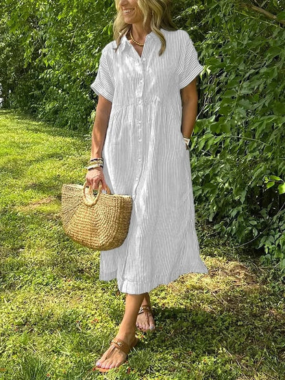 CLAIRE – ROCHIE CAMASĂ CU DUNGI FĂRĂ EFORT