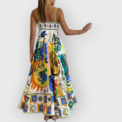 ISLA – ROCHIE SLIP CU IMPRIMEU GRAFFITI GEOMETRIC ȘIC