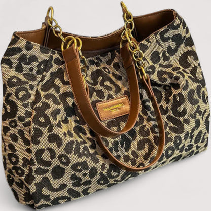 EDISONA | Geantă de cumpărături cu model de leopard