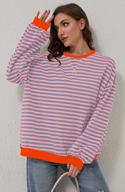 Manie - Pulover oversized cu dungi