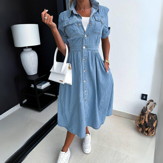 TAYLOR – ROCHIE DIN DENIM CU BUTONI
