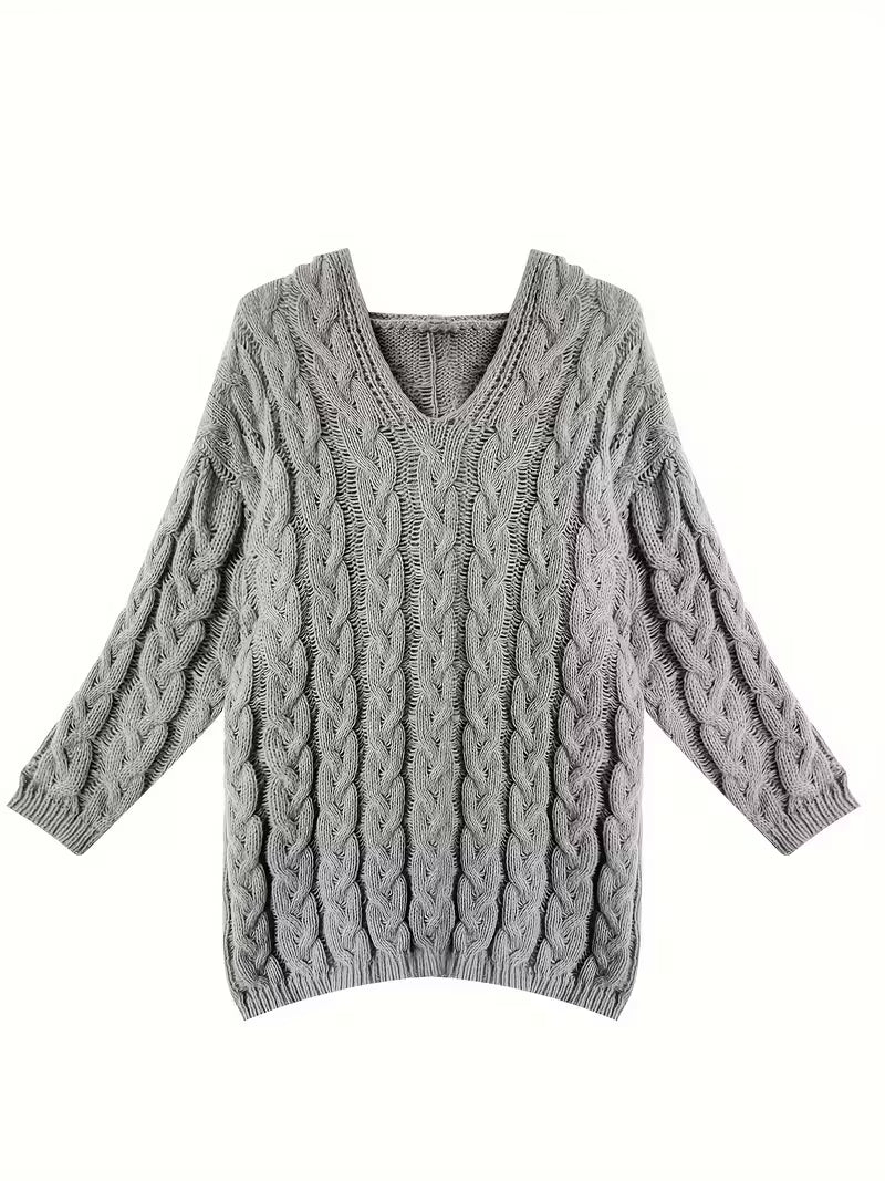Mihaela | Pulover Informal Cu Mâneci Lungi Din Tricot