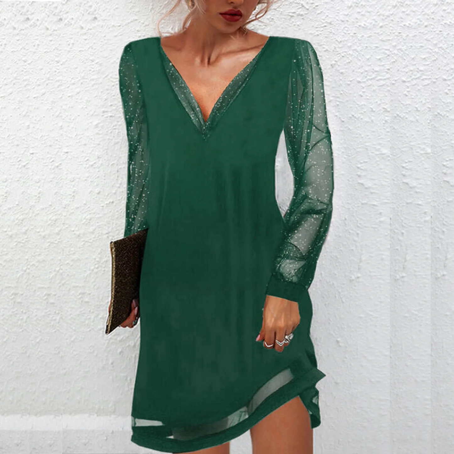 AvaBella™ – Rochie Elegantă cu Decolteu în V