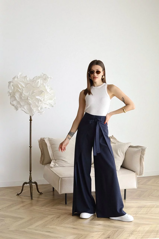 ARIANE – PANTALONI DIN IN CU PICIOR LAT PENTRU FEMEI