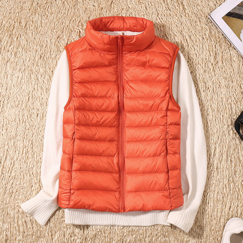 Charlotte – Vestă Waterproof Nouă cu Pene de Rață Albă