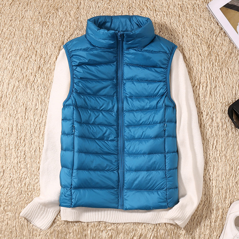 Charlotte – Vestă Waterproof Nouă cu Pene de Rață Albă