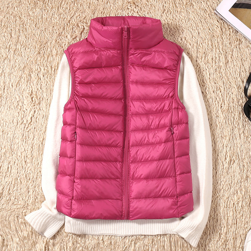 Charlotte – Vestă Waterproof Nouă cu Pene de Rață Albă