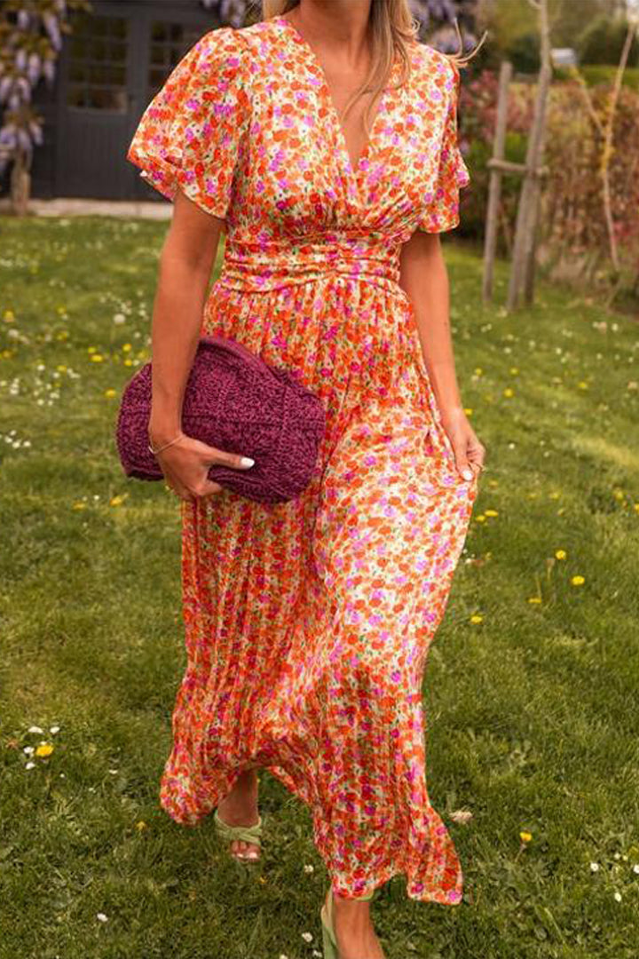 Rochie Maxi Elegantă Alora cu Decolteu în V