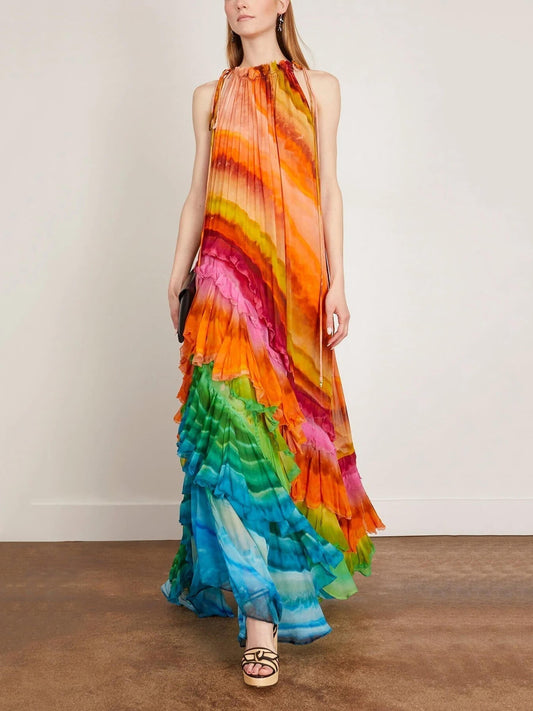 LUNA – ROCHIE CU VOLANE IRIS ÎN MULTICOLOR