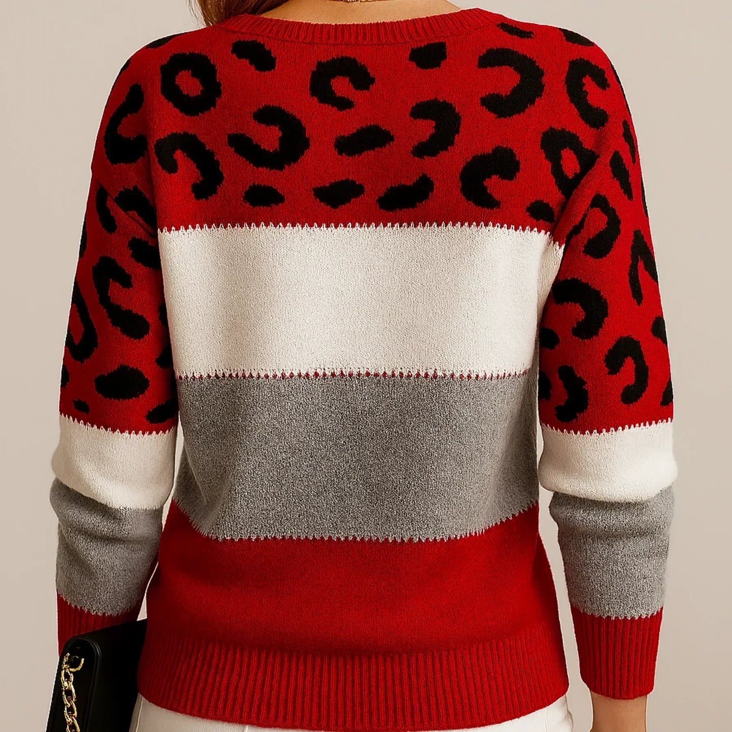 PASCA | Pulover Casual cu Imprimeu de Leopard