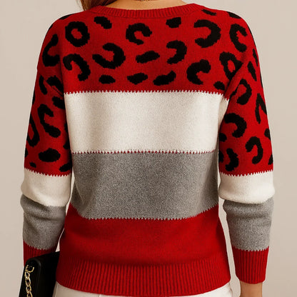 PASCA | Pulover Casual cu Imprimeu de Leopard