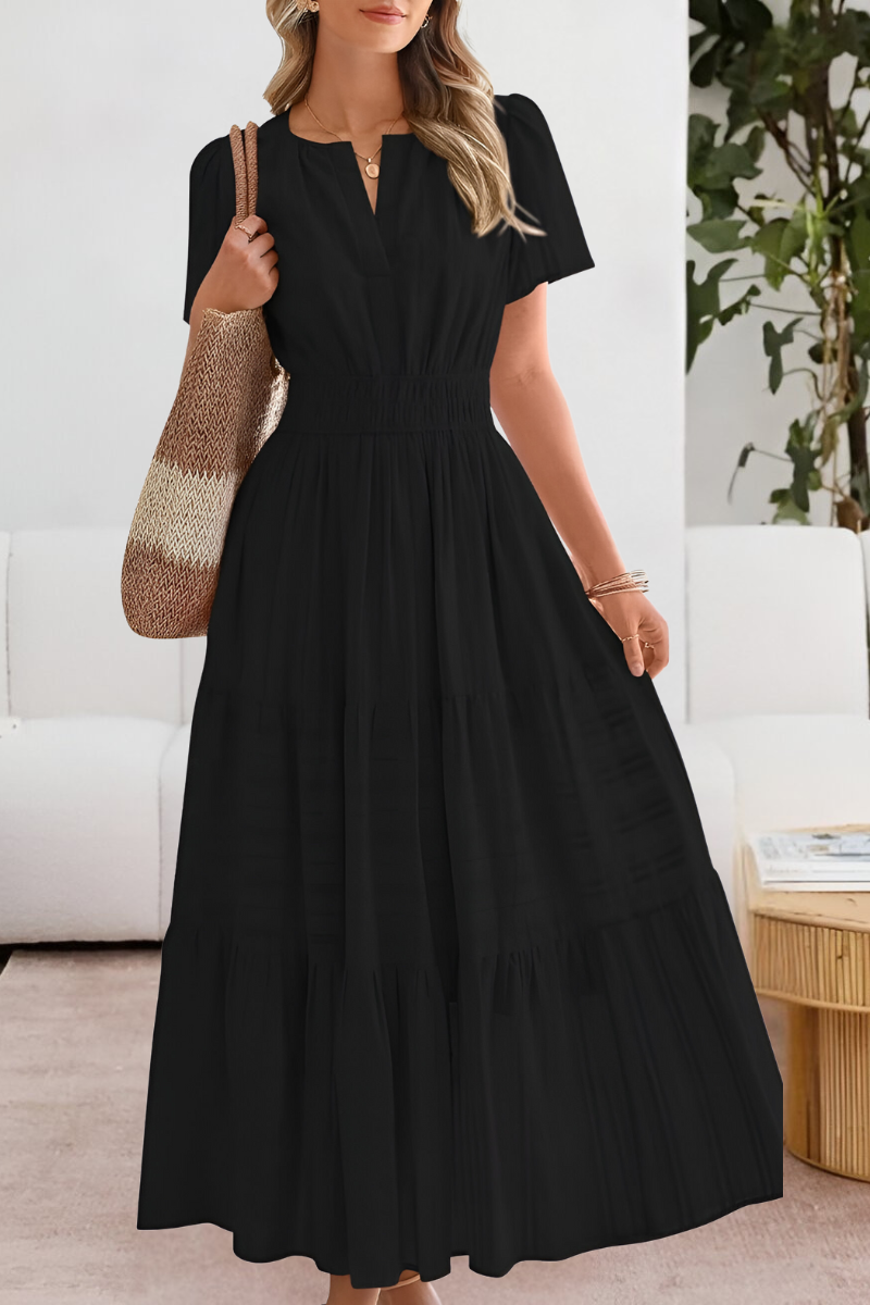 FREYA – ROCHIE MAXI CU VOLANE ȘI FARMEC ÎN SOARE