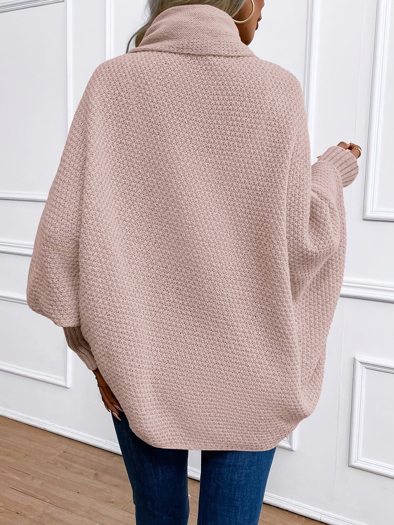 Zinnia - Cardigan Tricotat cu Mâneci Tip Pânză