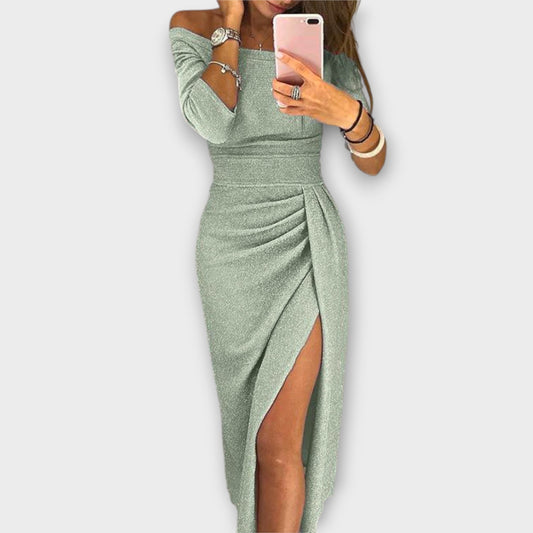 Amelia | Rochie Elegantă cu Umeri Decupați