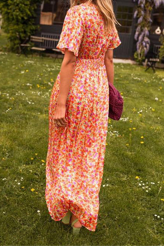 Rochie Maxi Elegantă Alora cu Decolteu în V