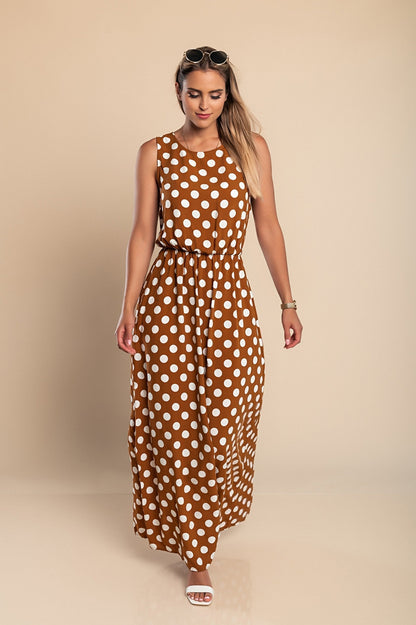Amber | Rochie lungă cu buline