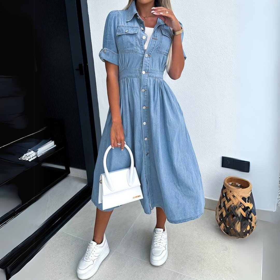TAYLOR – ROCHIE DIN DENIM CU BUTONI