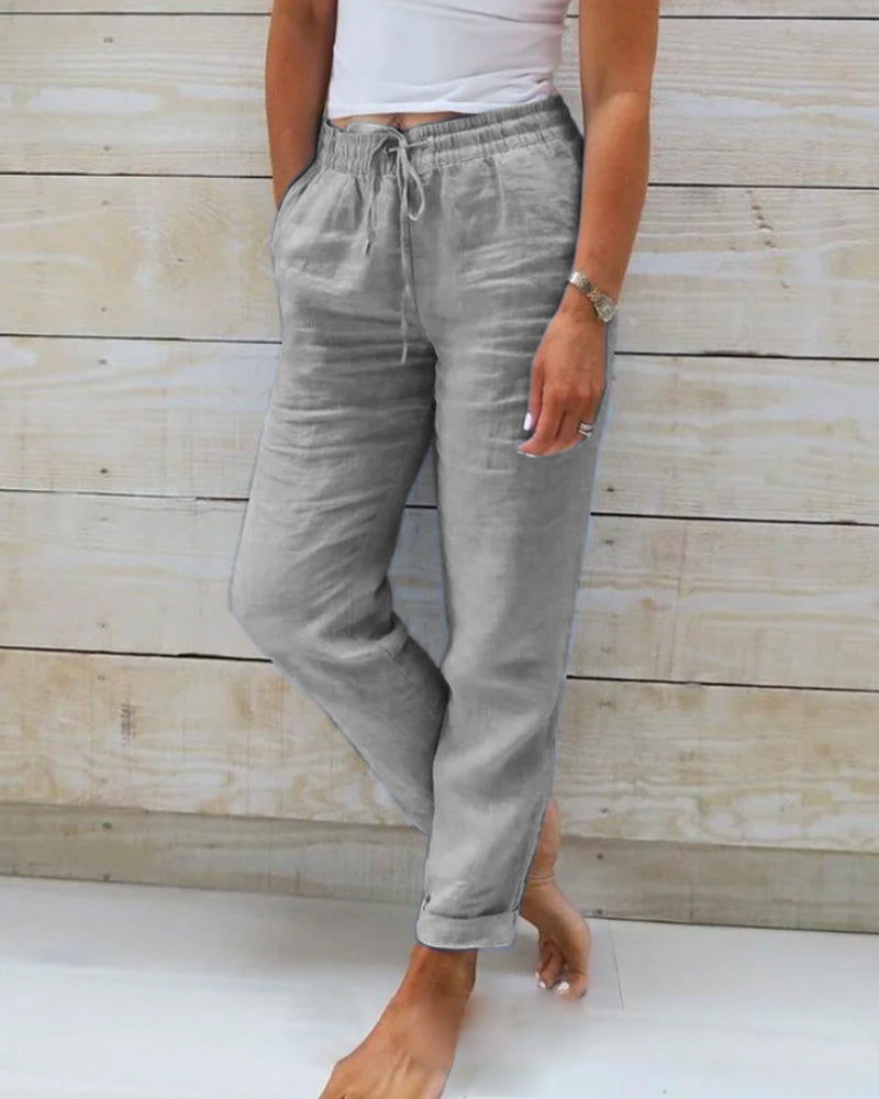 Allison | Pantaloni Tailored din Bumbac-Lână de Lux