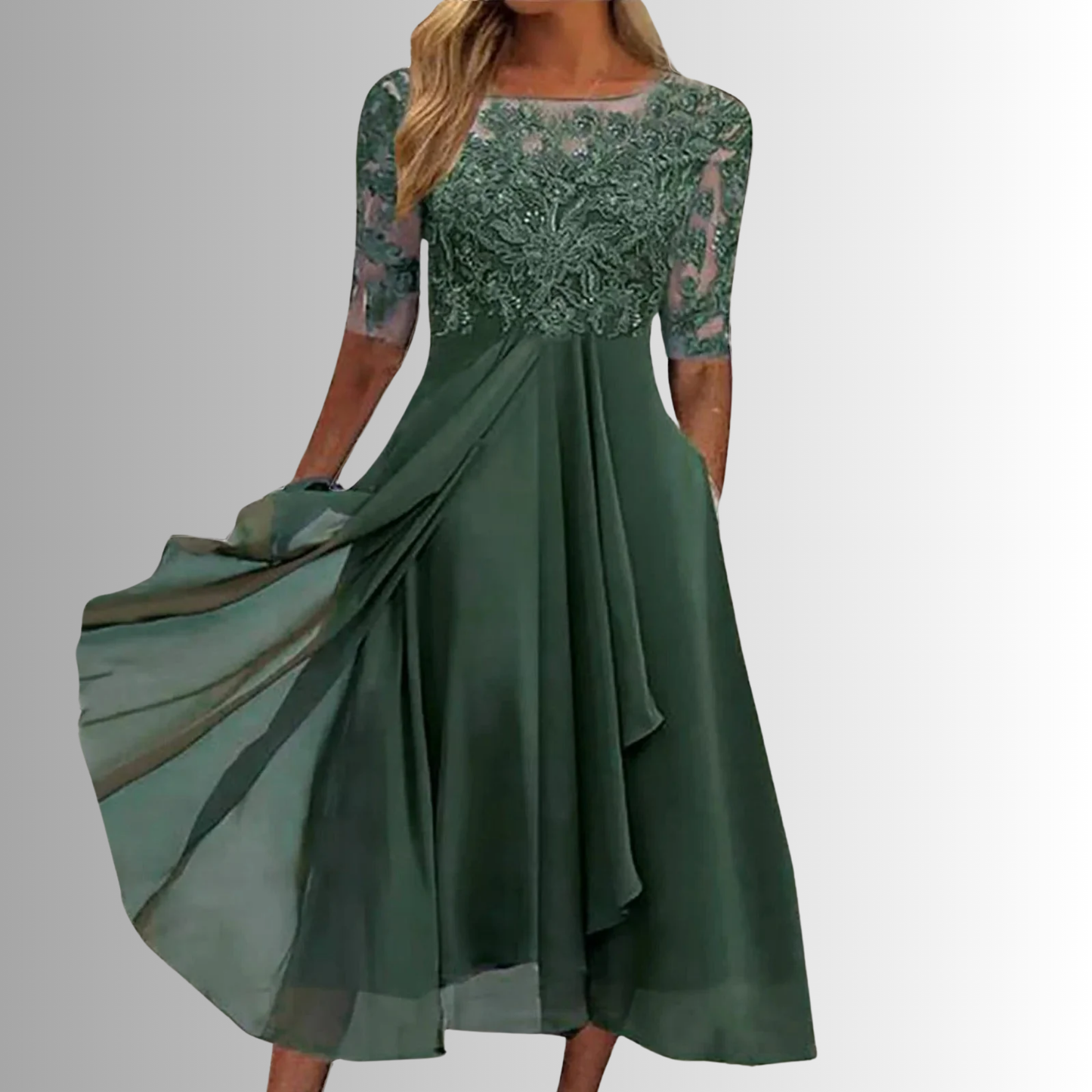 Revel | Rochie Eleganță Dantelă Fără Timp
