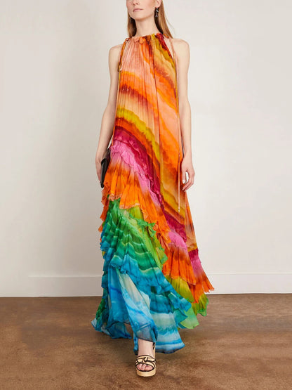 LUNA – ROCHIE CU VOLANE IRIS ÎN MULTICOLOR